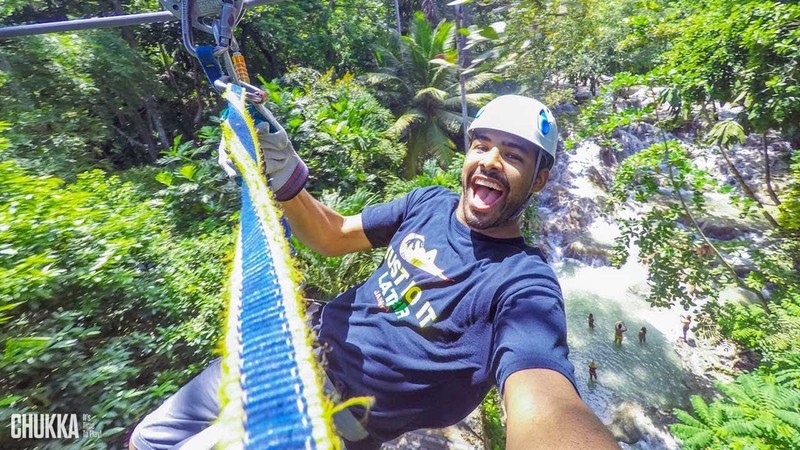 Jamaica Zipline Over Falls